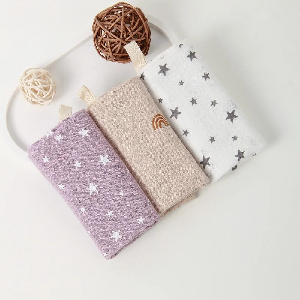 4-Layer Cotton Baby Washcloths – Soft Gauze Burp Cloths 3-5 Pack Baby Washcloth Set Nixie 5