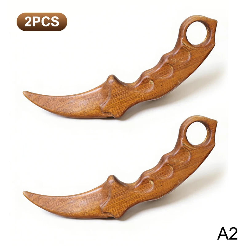 Sandalwood Carved Knife Ornament | Decorative Wood Handicraft Wooden Knife Ornament Nixie A2