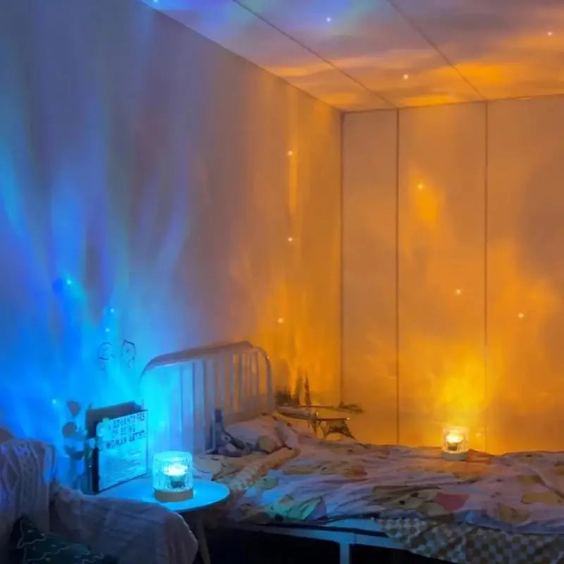 16-Color Rotating Water Ripple Ocean Projector Night Light Projector Night Light Nixie