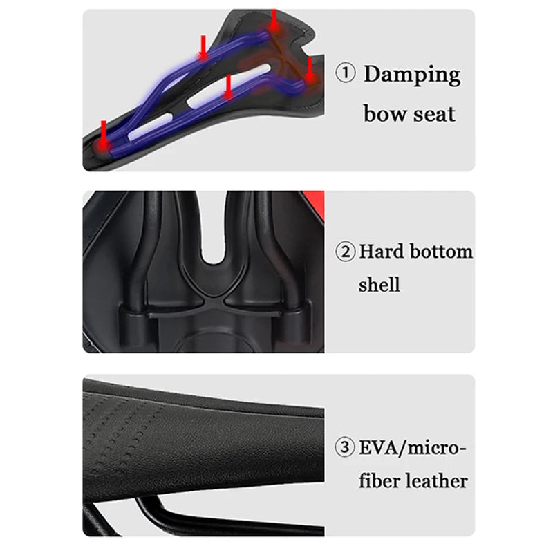 TOSEEK Ultralight MTB Road Bike Saddle Hollow Ergonomic Cushion Bicycle Saddle Nixie