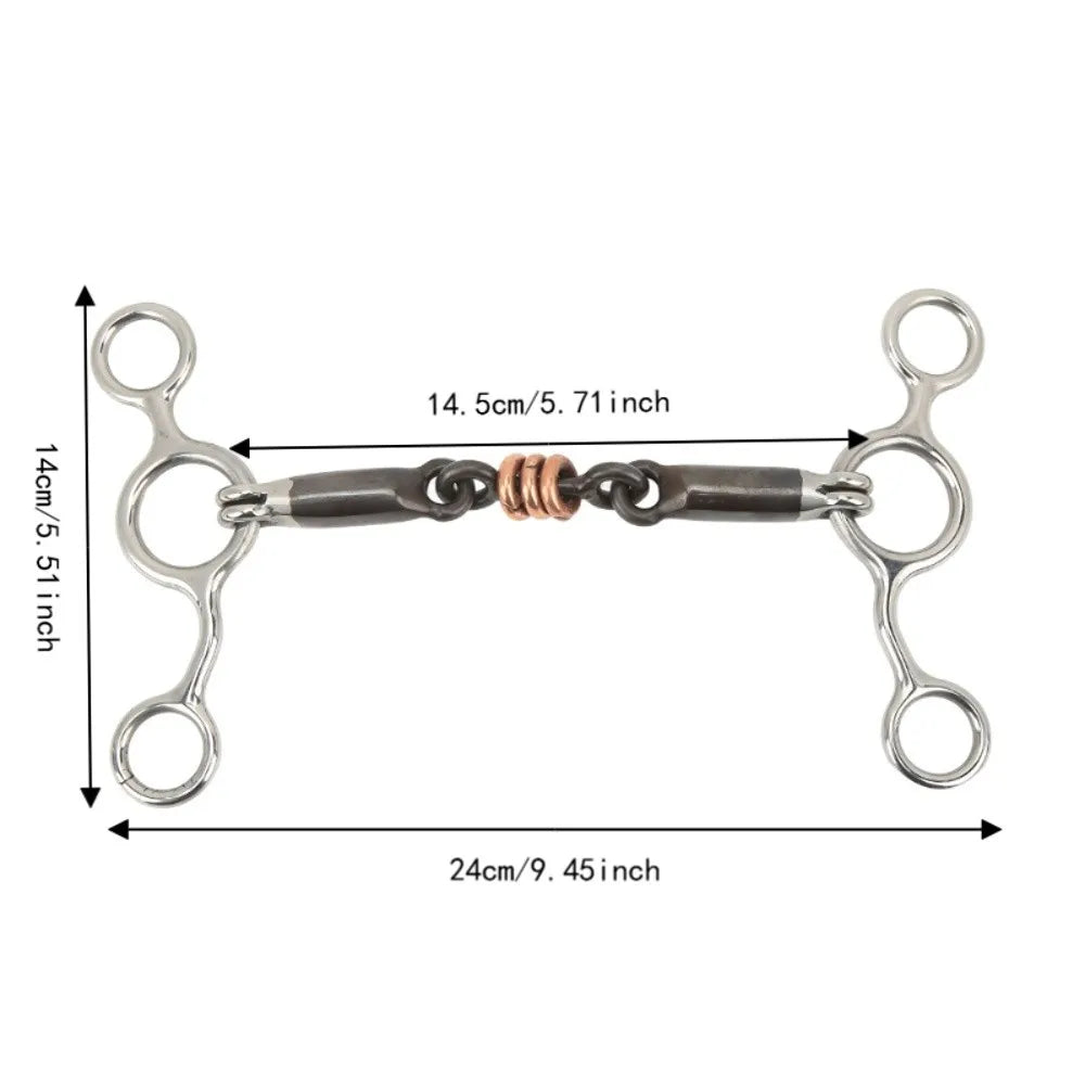 Stainless Steel Horse Gag Snaffle Ring 145mm – Corrosion Resistant Horse Snaffle Bit Nixie