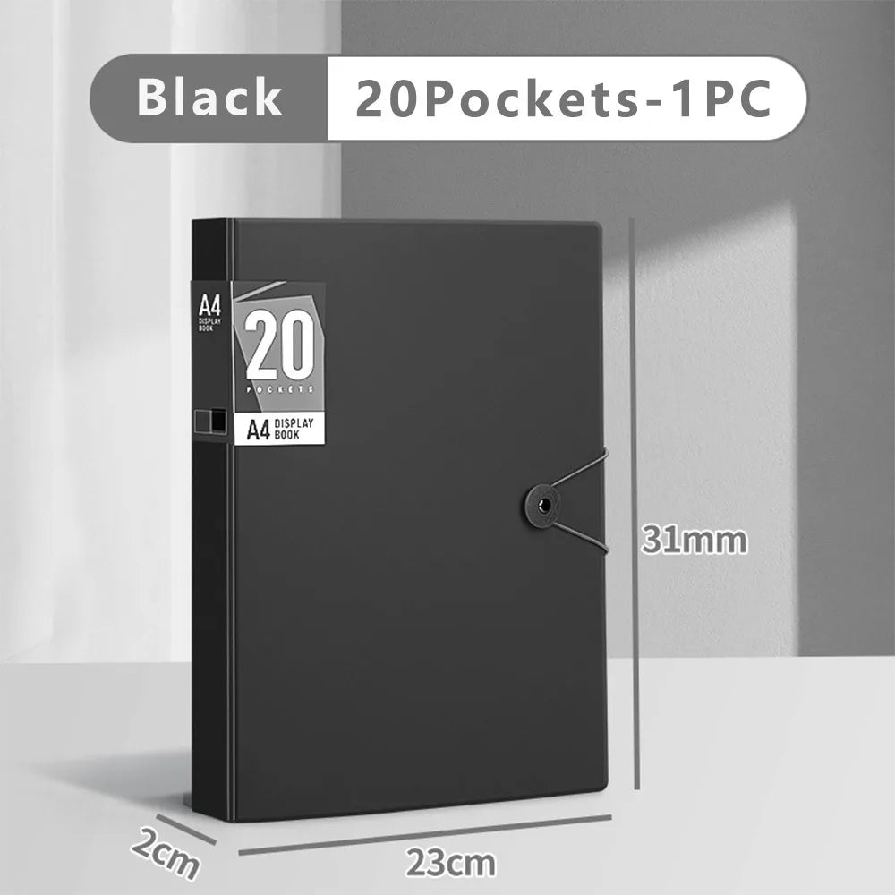 Morandi A4 Display Book 20–100 Pockets | File Organizer Folder