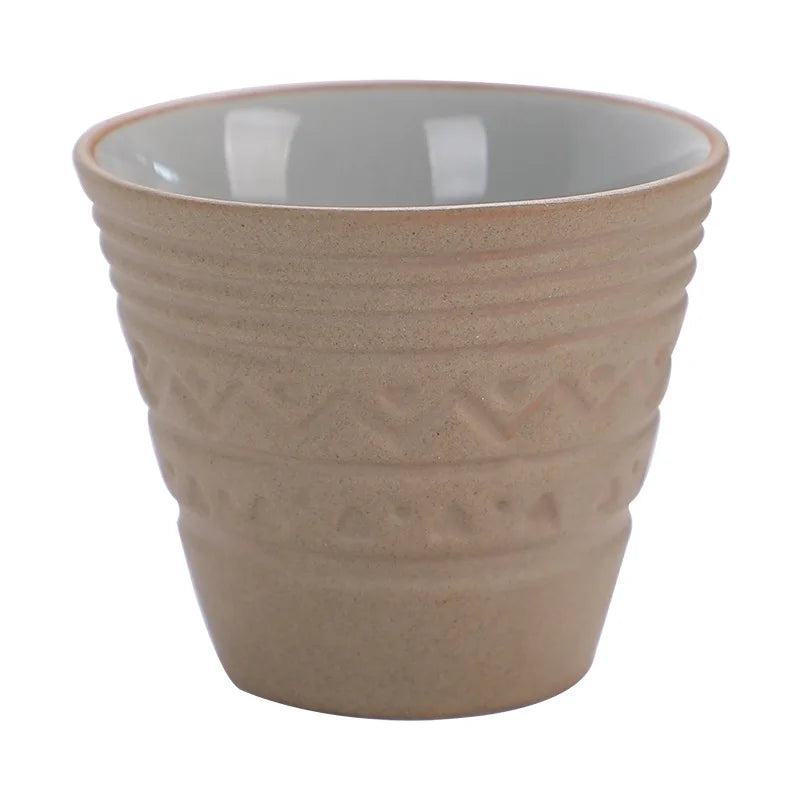 Saudi Style Vintage Ceramic Espresso Cup 60ml – Retro Glaze