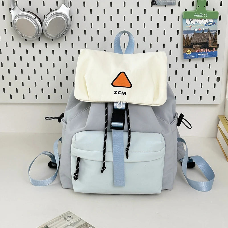 Women's Color-Block Backpack – Lightweight Waterproof Travel Bag