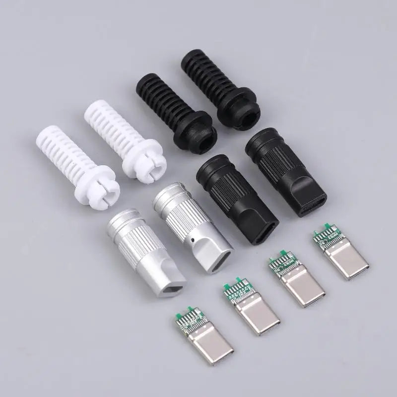 USB 3.1 24-Pin Type-C Male Solder Plug DIY Repair 2/5 Pack USB-C Solder Connector Nixie