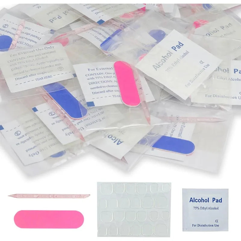 10-Set Disposable Manicure Kit – Nail File, Cuticle Stick & Tabs Disposable Manicure Kit Nixie 4 PCS -10sset