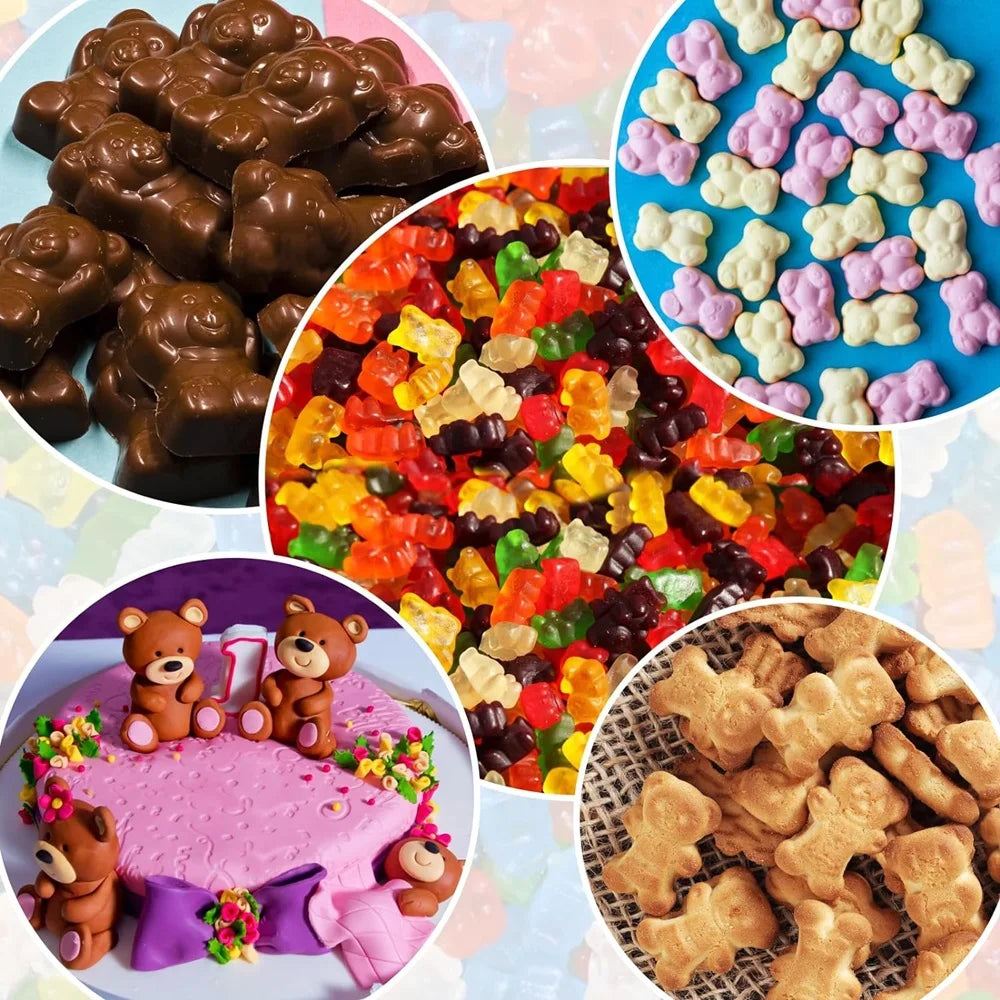 Mini Silicone Candy Molds with Dropper – Gummy Bear & Chocolate Silicone Baking Molds Nixie