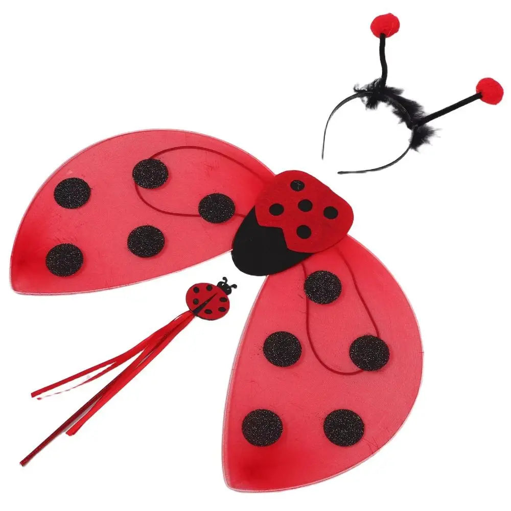 Red Ladybug Cosplay Costume Set – Wings, Headband & Wand