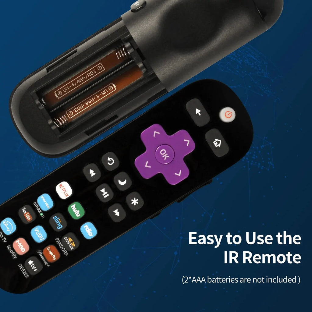 RC290 Universal Roku TV Remote – 2-in-1 STB & TV, 12 Channels Universal Remote Control Nixie