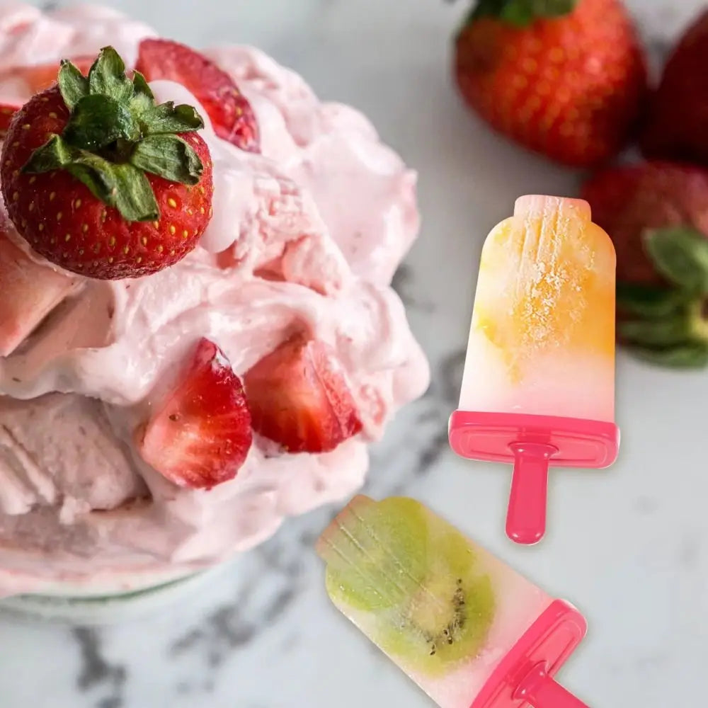 Reusable 6-Cavity Popsicle & Ice Cream Molds – Food-Grade DIY Ice Cream Mold Nixie