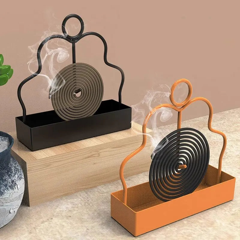 Iron Mosquito Coil Holder Incense Burner Rack – Black/Gold Coil Holder Rack Nixie
