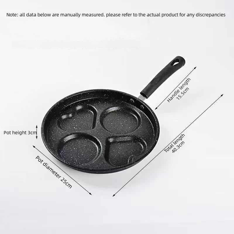 Non-Stick Divided Skillet – Heart & Round Pancake Pan Divided Skillet Nixie 1 PC