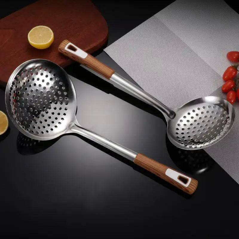 Stainless Steel Colander Spoon – Oval Oil Skimmer & Mesh Sifter Kitchen Strainer Spoon Nixie
