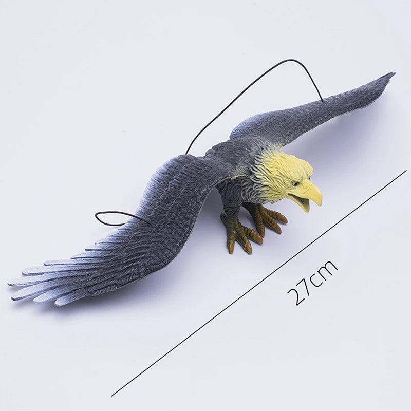 Hanging Eagle Decoy Figurine – Garden Bird Deterrent Ornament Garden Bird Deterrent Nixie Yellow head 27cm