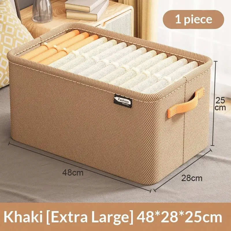 Large 25L Corduroy Storage Bin for Closet Shelves & Drawers Fabric Storage Bin Nixie
