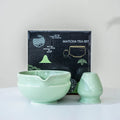 Ceramic Matcha Bowl Set – Gradient Color with Pouring Spout Matcha Tea Bowl Nixie D-2pcs