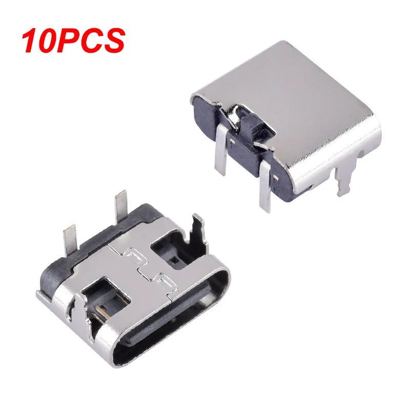 10Pcs USB 3.1 Type-C 2-Pin Female Connector Socket Charging Port USB Connector Socket Nixie ONESIZE