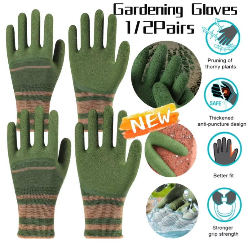 2 Pairs Thorn-Proof Rose Pruning Gardening Gloves – Men & Women Gardening Gloves Nixie
