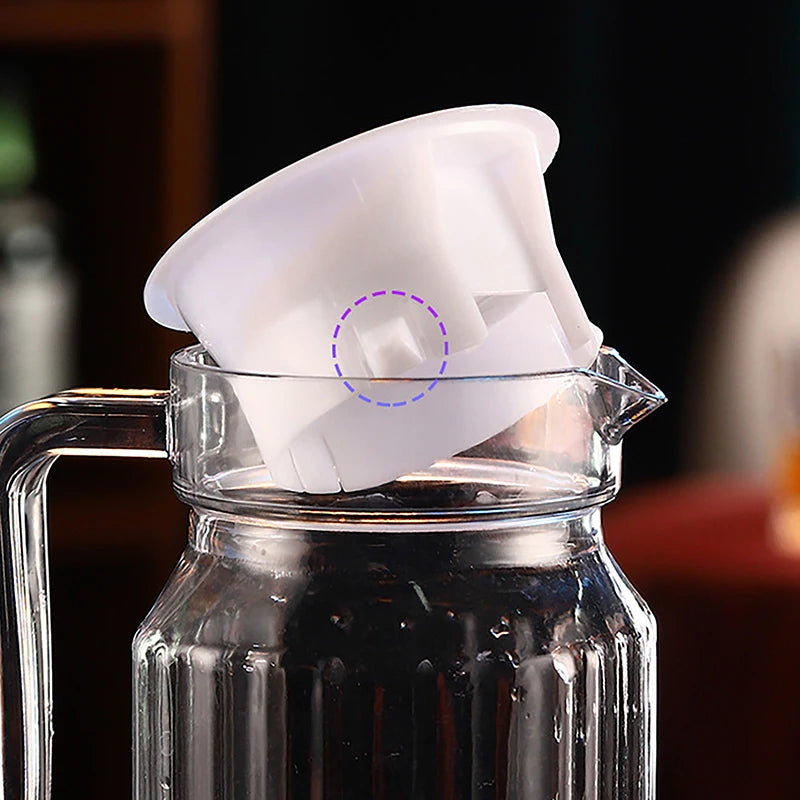 2Pcs Acrylic Dustproof Pitcher Lids – Leak-Proof Carafe Caps