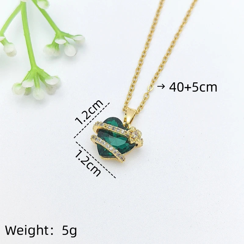 Purple Flower Copper Pendant Necklace | Women's Clavicle Chain Pendant Necklace Nixie XL2605-027