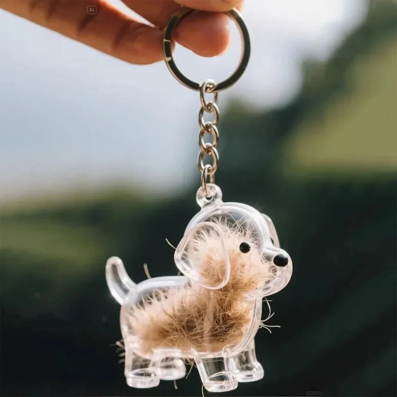 Pet Hair Keepsake Capsule Pendant | DIY Dog Memorial Keychain Pet Keepsake Keychain Nixie