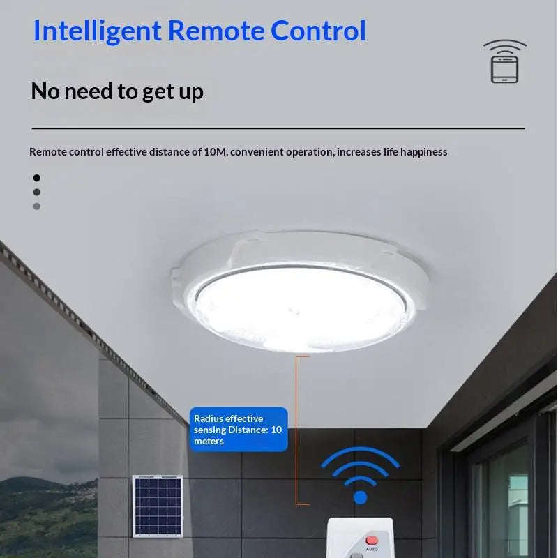 Solar Motion Sensor Ceiling Light – Indoor & Outdoor LED