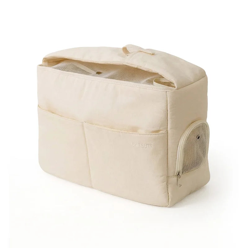 ONECUTE Pet Carrier Sling Bag for Small Dogs & Cats Pet Carrier Sling Nixie WHITE 42cmX19cmX29cm