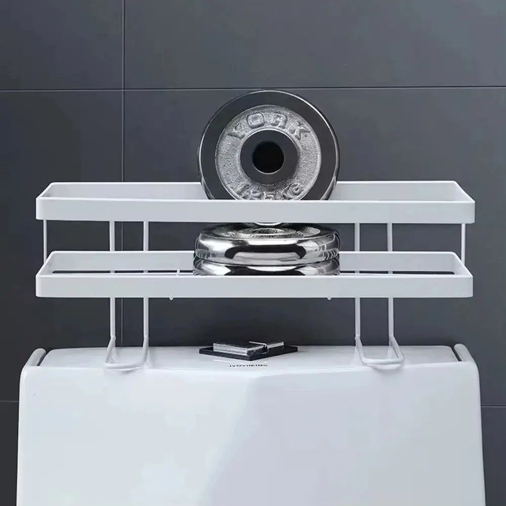 No-Drill Metal Bathroom Toilet Storage Rack & Shelf Organizer Bathroom Storage Shelf Nixie