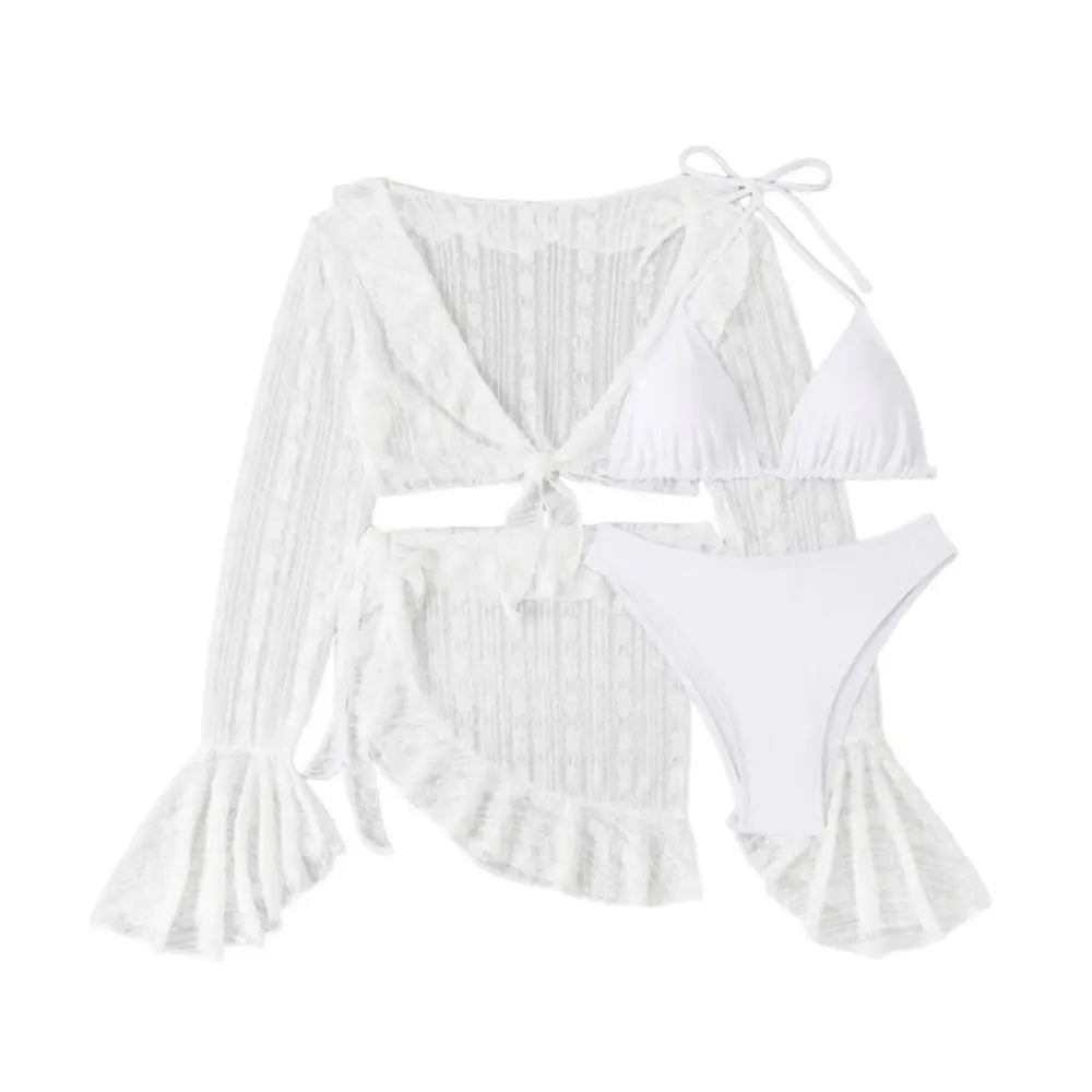 4-Piece Women's Long Sleeve Bikini Set | Brazilian Beachwear Women's Bikini Set Nixie
