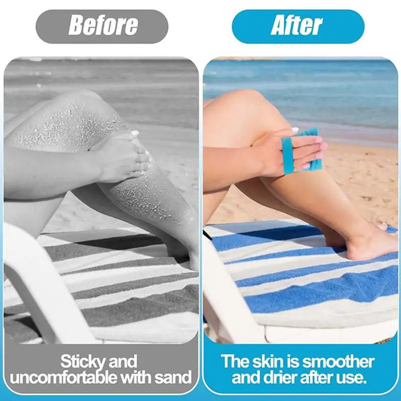 Velvet Sand Removal Bag – Beach Body Wipe Pouch Beach Sand Cleaner Nixie