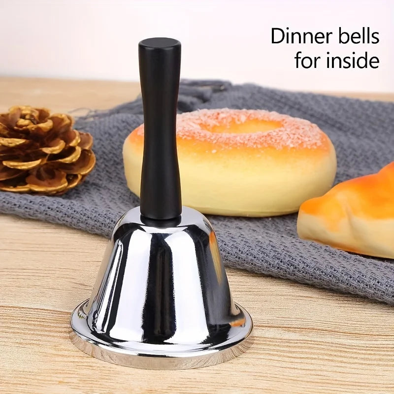 Silvery Steel Hand Bell – Loud Metal Bell for Class & Adults