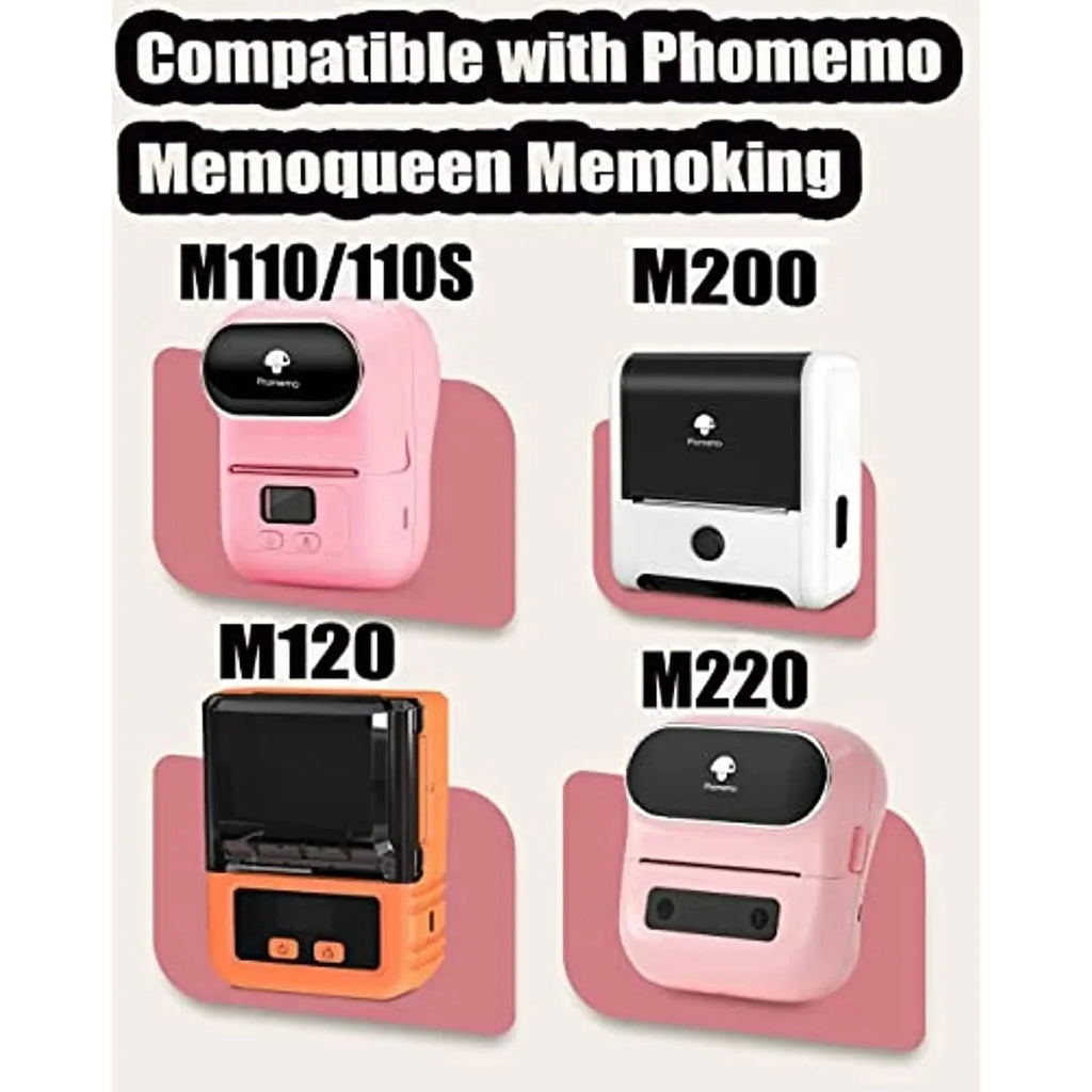 Phomemo M200 Color Labels 40x30mm 3 Rolls 690 Labels Pink/Khaki/Blue Label Printer Rolls Nixie