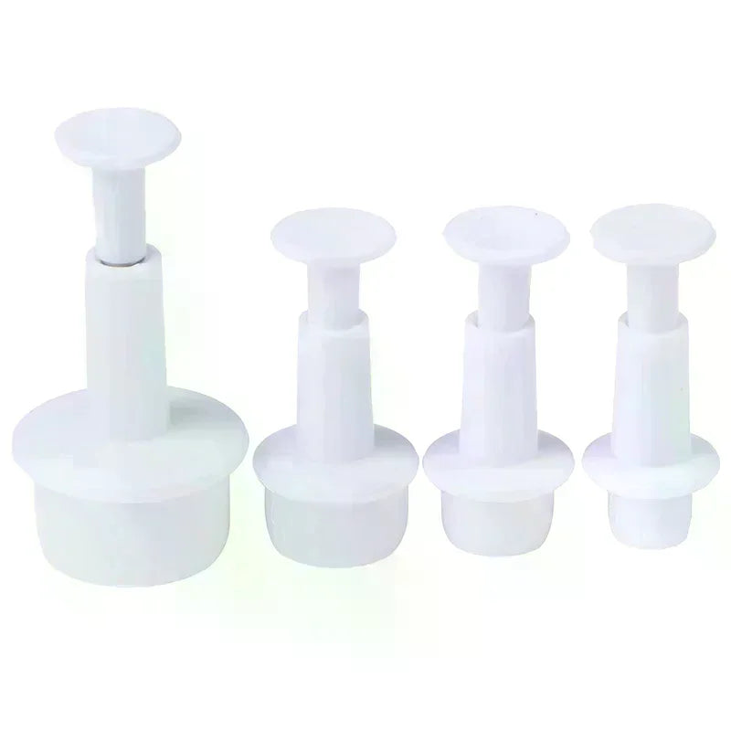 4-Piece Round Cookie Cutters & Fondant Cake Decorating Molds Cookie Cutter Set Nixie