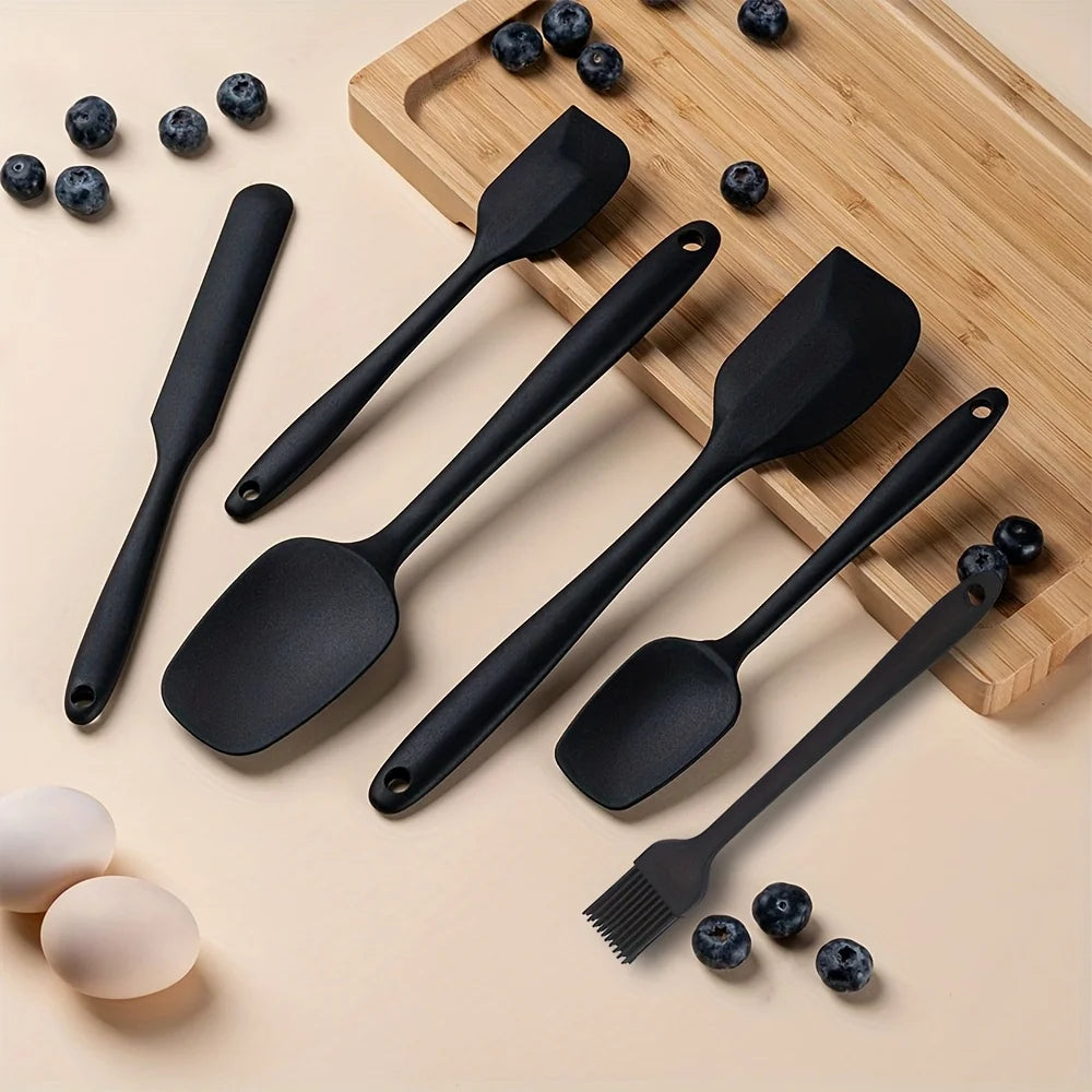 6-Piece Food Grade Silicone Spatula Set – Heat Resistant Silicone Spatula Set Nixie