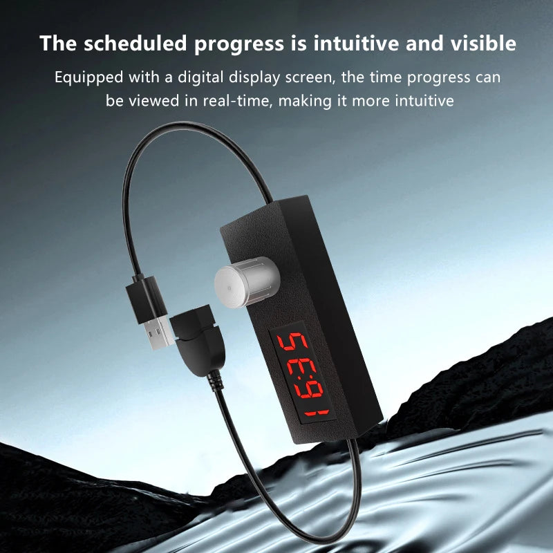 Compact 24H Digital Countdown Timer with USB Switch Cable