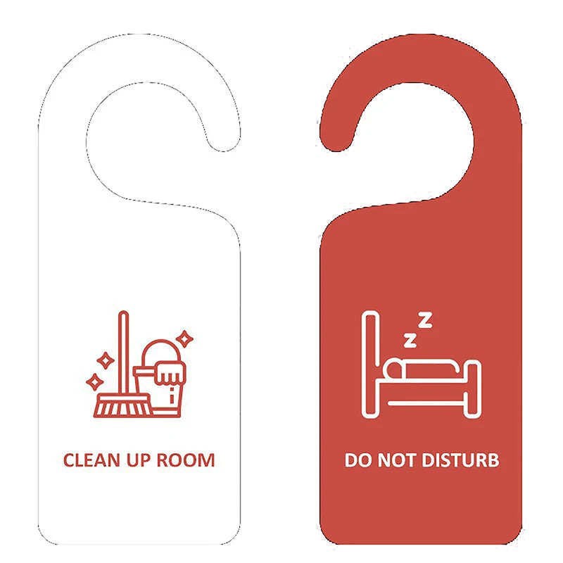Do Not Disturb Double-Sided Door Hanger Sign | Hotel & Cafe