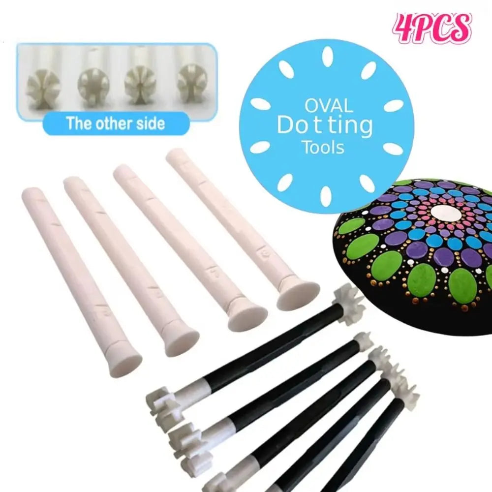 4-Piece Floral Dotting Tools – Art Stamp & Embossing Pen Set
