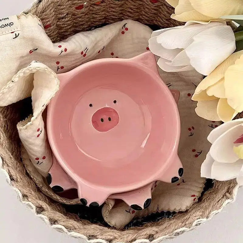 Cute Pig Ceramic Mini Dipping Bowl – Sauce Dish for Hot Pot BBQ Ceramic Dipping Bowl Nixie