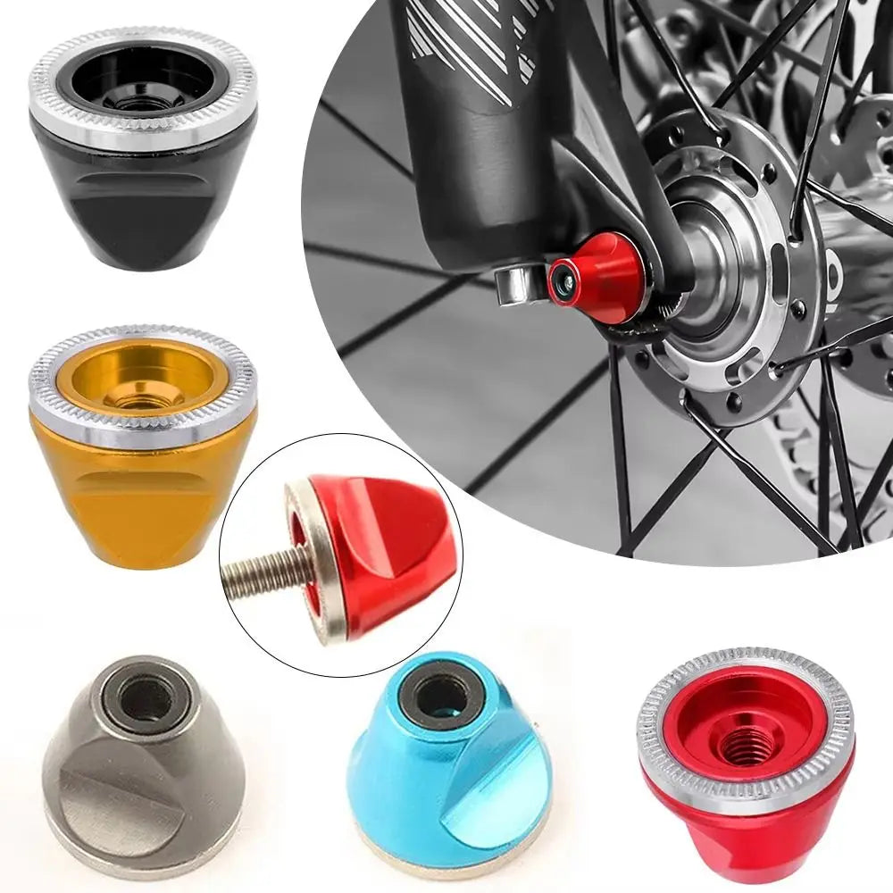 Aluminum Alloy Bicycle M5 Quick Release Axle Hub Nut Cap Bicycle Hub Nut Nixie