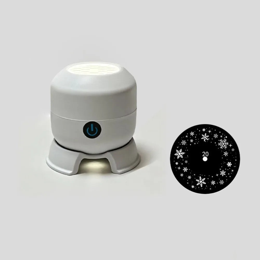 USB Rotating Ocean & Snowflake LED Projection Night Light Lamp