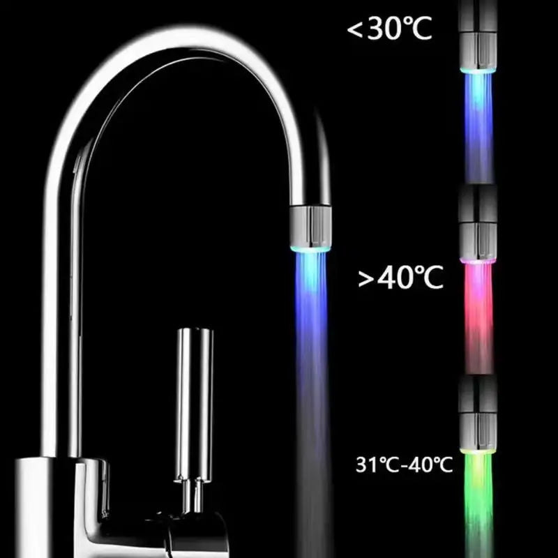 3-Color LED Temperature-Sensitive Faucet Aerator Tap Nozzle Faucet Aerator Nixie
