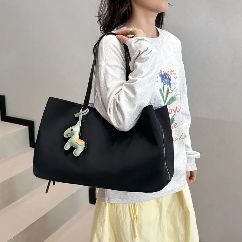 Nixie Large Capacity Textured Faux Leather Tote Bag for Women