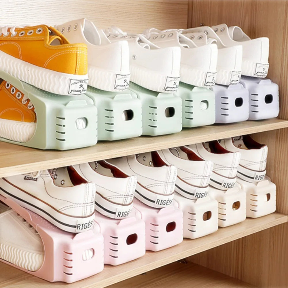Adjustable Double Layer Shoe Rack – Space-Saving Stand
