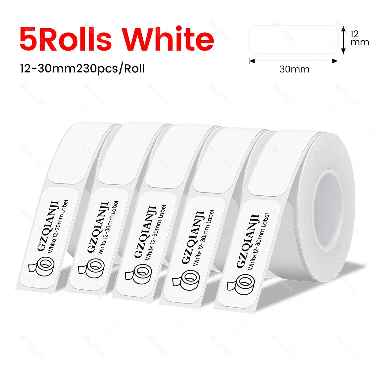5-Pack 15x30mm Thermal Labels for Marklife P12 Q2 D30 Q30 P15