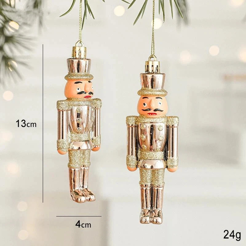 2PCS Red & White Santa Claus Christmas Tree Ornament Baubles Christmas Tree Ornament Nixie A6