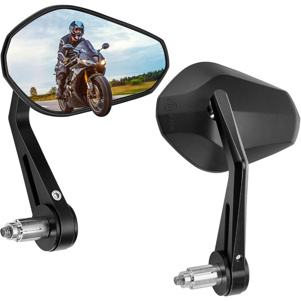 KEMITOUR Bar End Mirrors Universal 7/8" Motorcycle Handlebars Motorcycle Bar End Mirrors Nixie