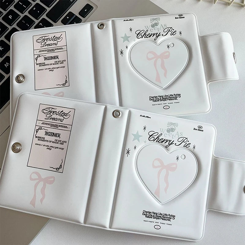 Kpop Photocard Binder Mini 3 Inch Photo Album Sweet Bow Storage