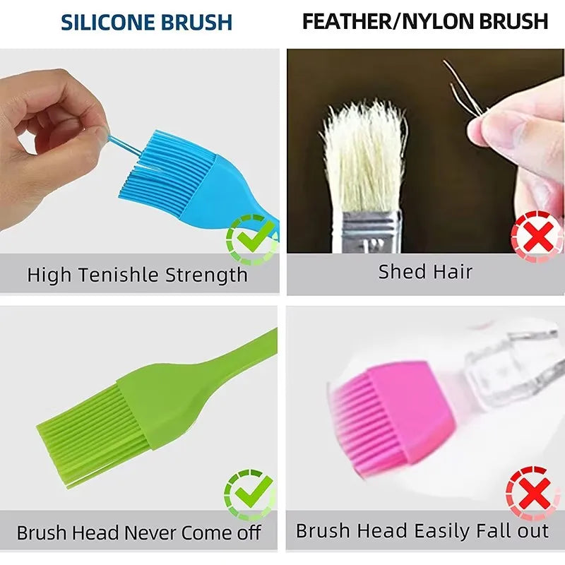 Silicone Basting Brush – Heat Resistant BBQ & Pastry Oil Brush Silicone Basting Brush Nixie