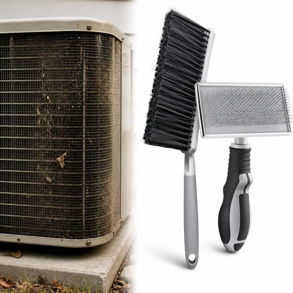 HVAC AC Coil Fin Cleaning Brush Set – Stainless Steel, Reusable