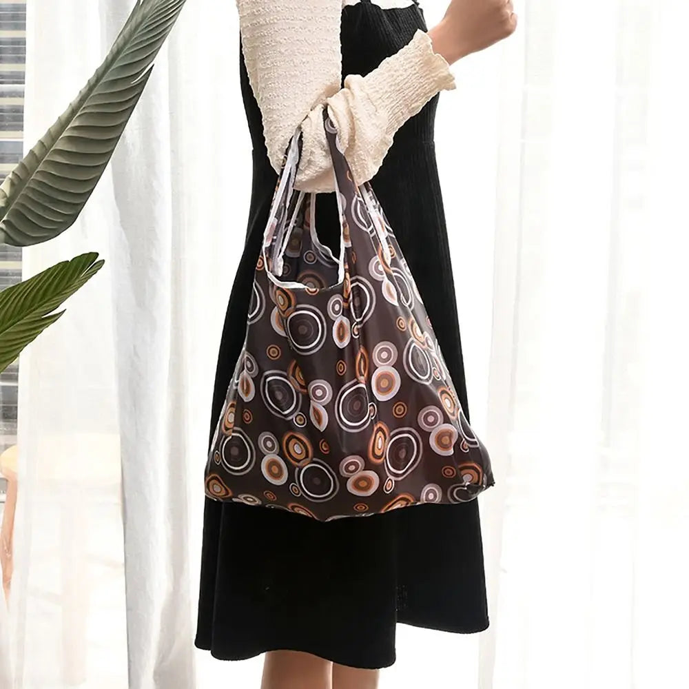 Large Foldable Reusable Shopping Bag – Washable Polyester Tote